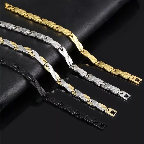 Magnetic Health Bracelet Carpal Tunnel Arthritis Bio Therapy Chronic Pain Relief - Picture 1 of 8